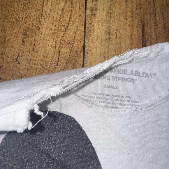 Kid Cudi x Virgil Abloh “Pulling Strings” T-Shirt White Small 20x25 - Picture 7 of 9